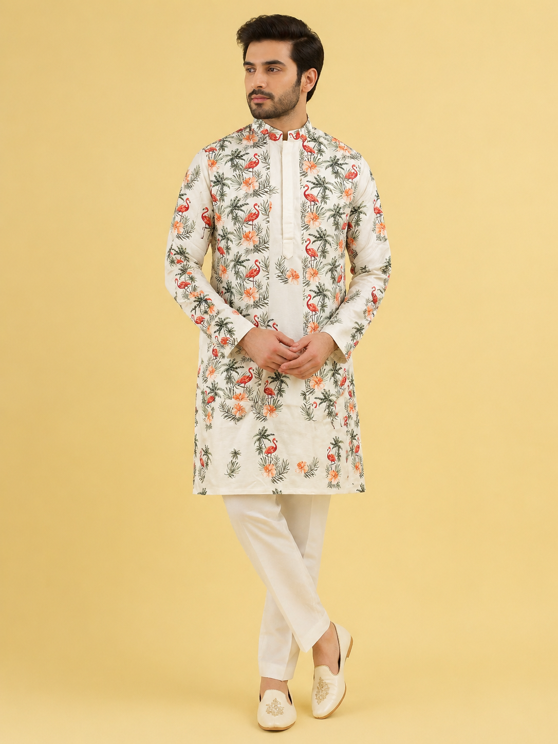 Cream Colour Bundi Set(ME-MBUS_SH 12997N.A)