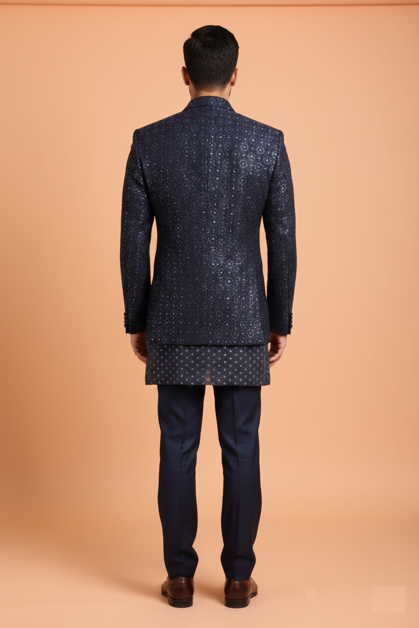 Blue Colour Indo Western(ME-MINW_382)