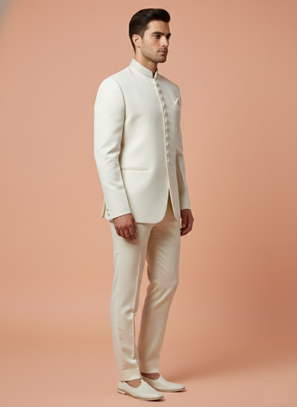 White Colour Jodhpuri Suit(ME-MJOD_HVD BIT)