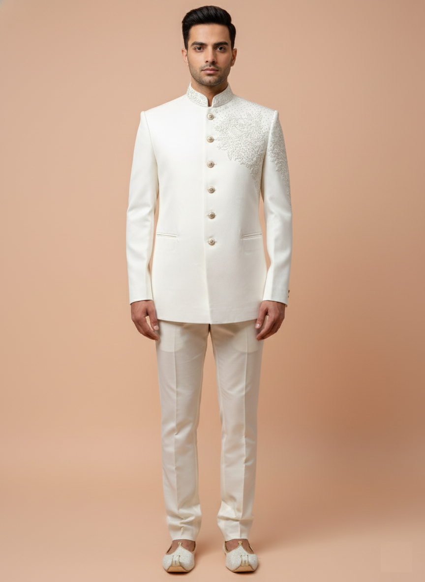 Ivory Colour Jodhpuri Suit(ME-MJOD_JP 8341 D)