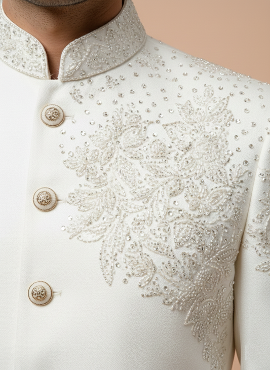 Ivory Colour Jodhpuri Suit(ME-MJOD_JP 8341 D)