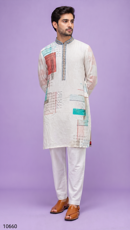 Cream Colour Kurta Set(ME-MKUS_10660)