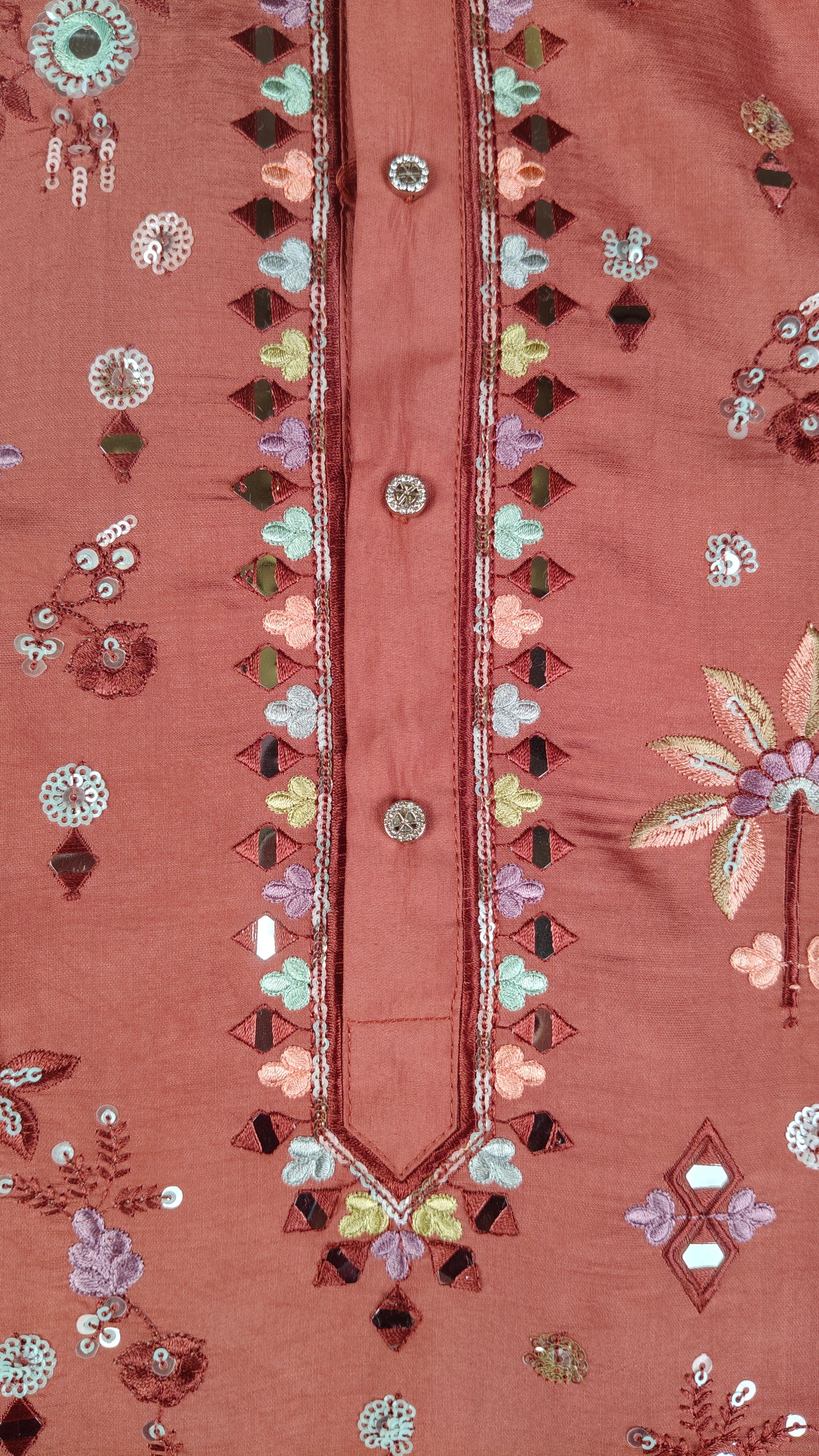 Rust Colour Kurta Set(ME-MKUS_22202 C)