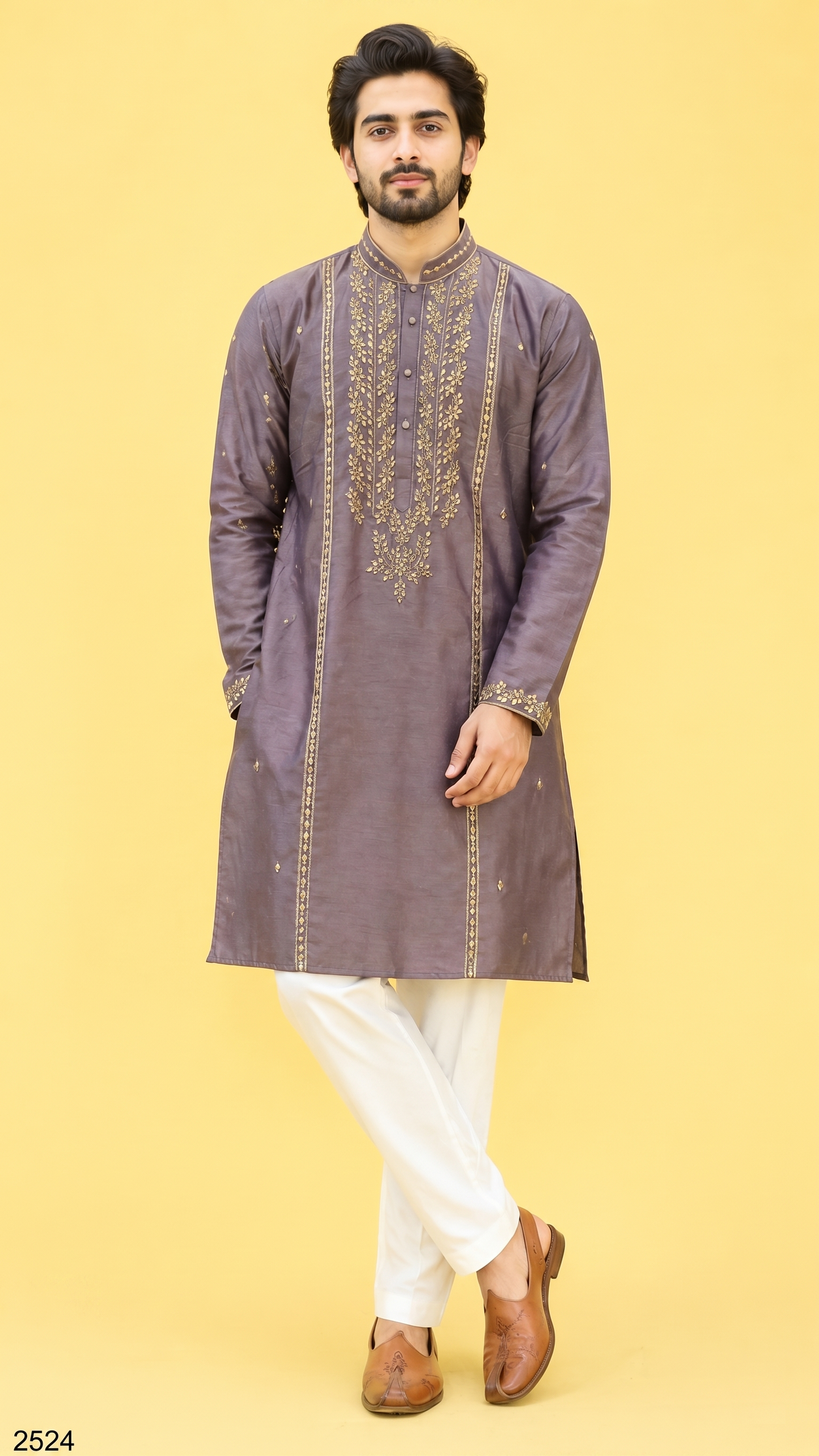 Purple Colour Kurta Set(ME-MKUS_2524)