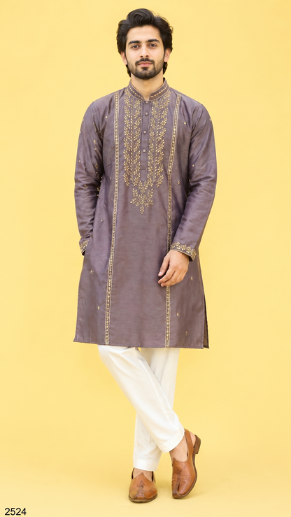 Purple Colour Kurta Set(ME-MKUS_2524)