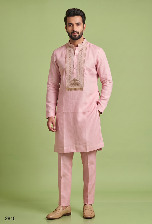 Onion Pink Colour Kurta Set(ME-MKUS_2815)