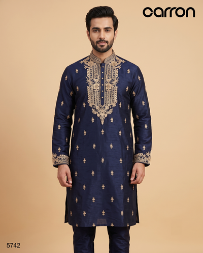 Navy Blue Colour Kurta Set(ME-MKUS_5742)