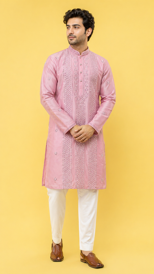 Pink Colour Kurta Set(ME-MKUS_9595)
