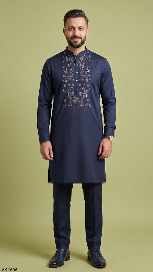 Blue Colour Kurta Set(ME-MKUS_AK 1606)