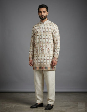 Cream Colour Kurta Set(ME-MKUS_C 439)