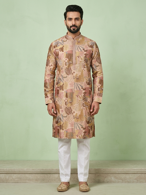 Beige Colour Kurta Set(ME-MKUS_K 1609)
