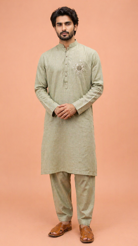 Pista Colour Kurta Set(ME-MKUS_K 660)