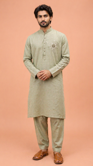 Pista Colour Kurta Set(ME-MKUS_K 660)