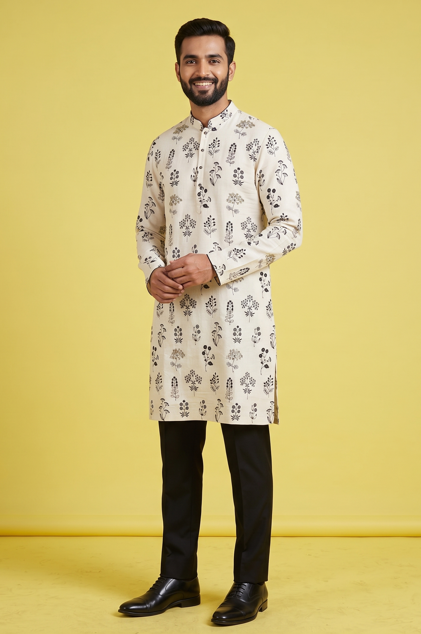 Cream Colour Kurta Set(ME-MKUS_KT 1944)