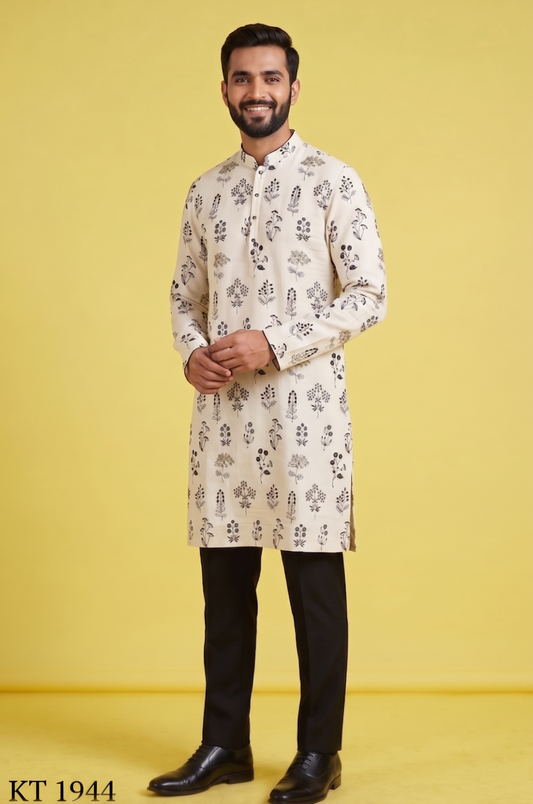 Cream Colour Kurta Set(ME-MKUS_KT 1944)