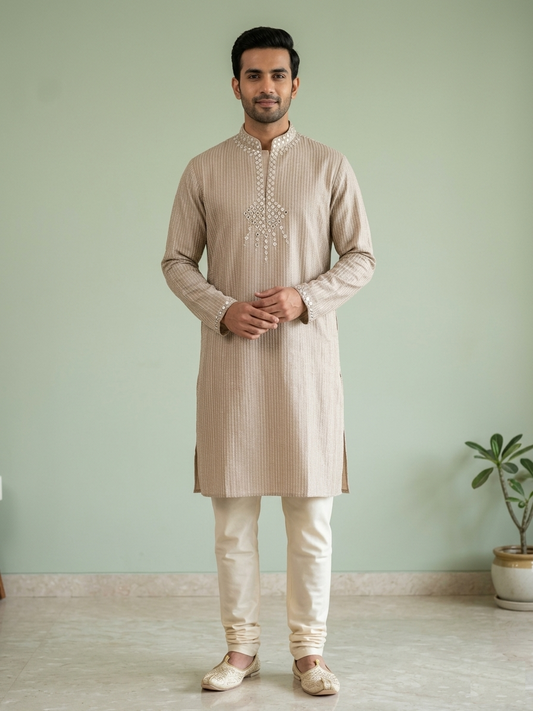 Gold Colour Kurta Set(ME-MKUS_LR 2644)