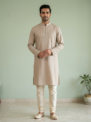 Gold Colour Kurta Set(ME-MKUS_LR 2644)