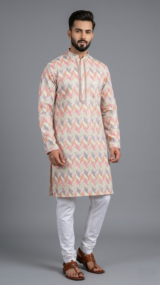 Cream Colour Kurta Set(ME-MKUS_MRM 234)
