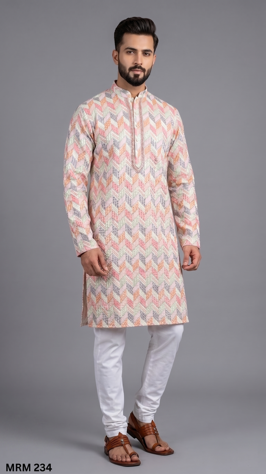 Cream Colour Kurta Set(ME-MKUS_MRM 234)