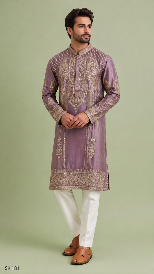 Lilac Colour Kurta Set(ME-MKUS_SK 181)