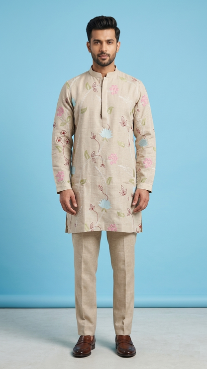 Natural Colour Kurta Set(ME-MKUS_SL 2854 A)
