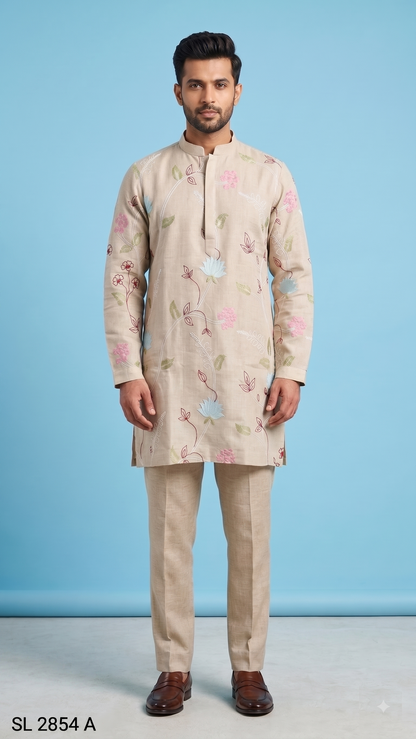 Natural Colour Kurta Set(ME-MKUS_SL 2854 A)
