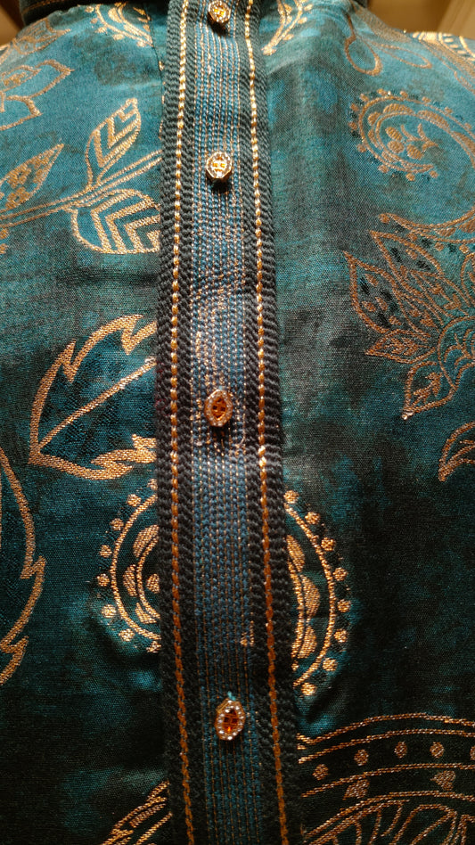 Peacock Green Colour Kurta Set(ME-MKUS_SL 4040)