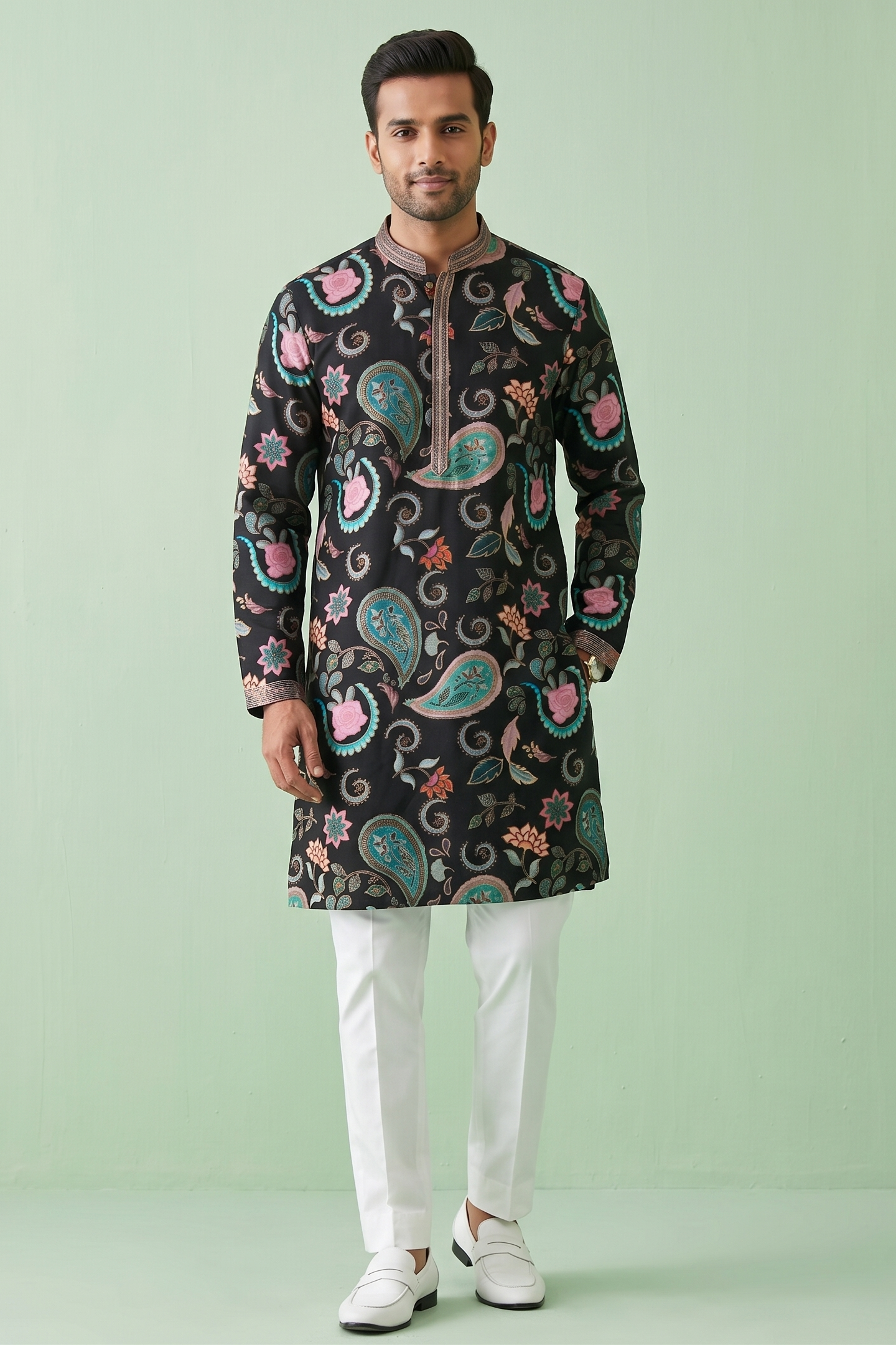 Black Colour Kurta Set(ME-MKUS_T 2535)