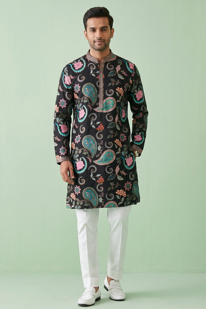 Black Colour Kurta Set(ME-MKUS_T 2535)