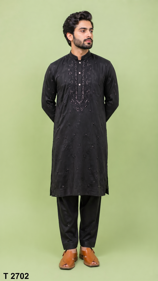 Black Colour Kurta Set(ME-MKUS_T 2702)