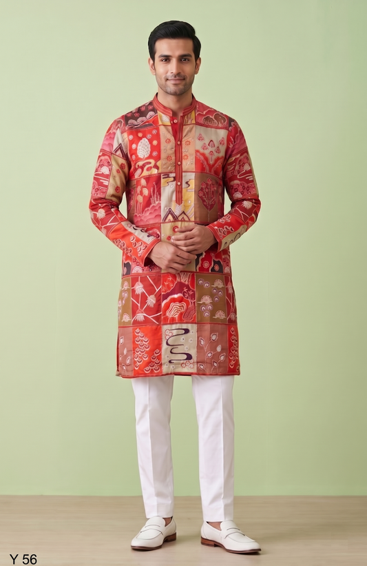 Red Colour Kurta Set(ME-MKUS_Y 56)