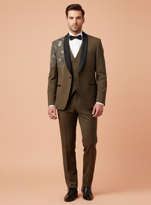 Olive Green Colour Coat Suit (ME-MSUI_4798)