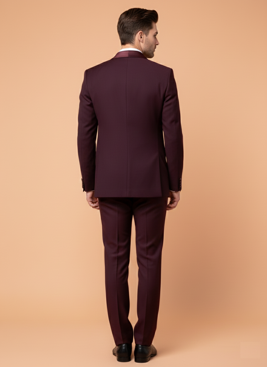 Wine Colour Coat Suit (ME-MSUI_51560 R 11)