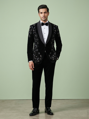 Black Colour Coat Suit(ME-MSUI_SA 8436 D)