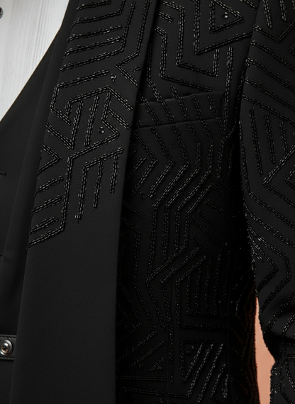 Black Colour Coat Suit(ME-MSUI_SA 8365 D)