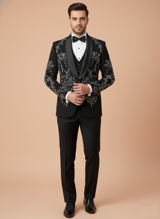 Black Colour Coat Suit(ME-MSUI_STX 01 NC)