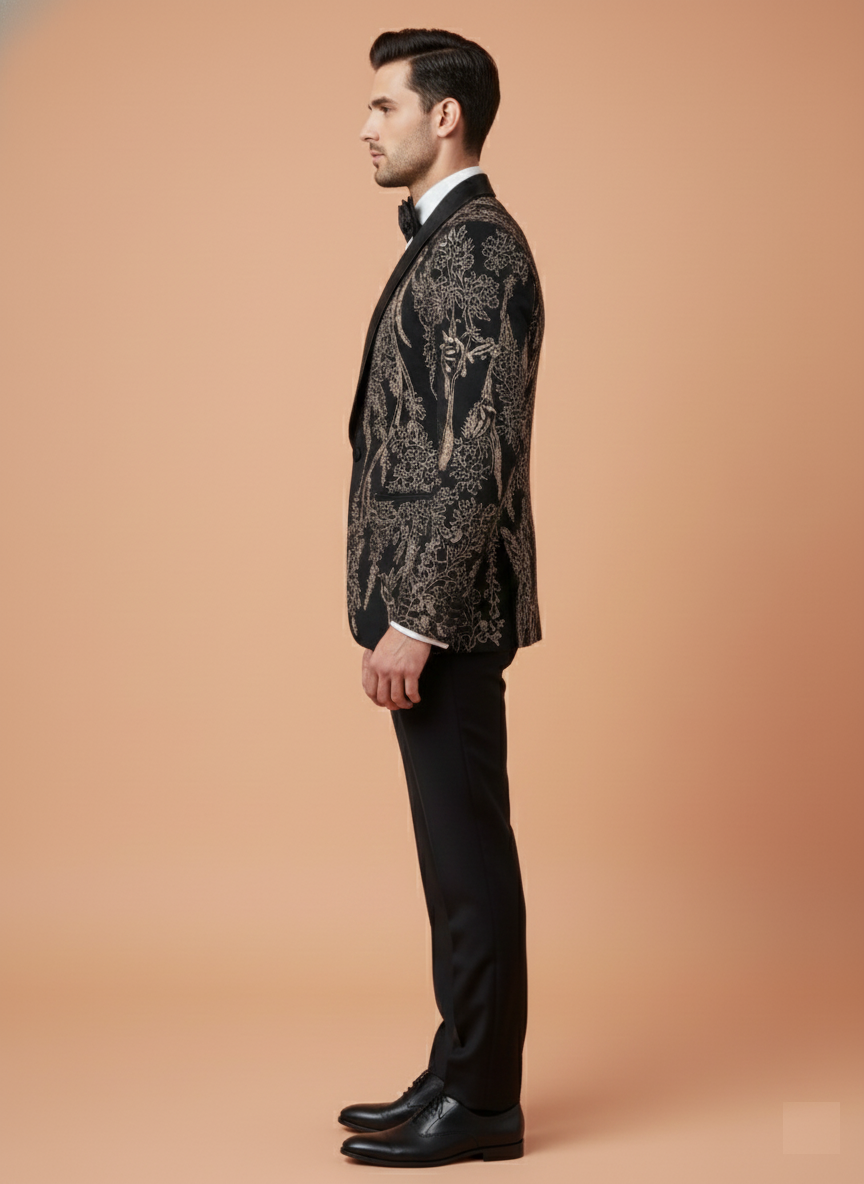 Black Colour Coat Suit(ME-MSUI_STX 101)