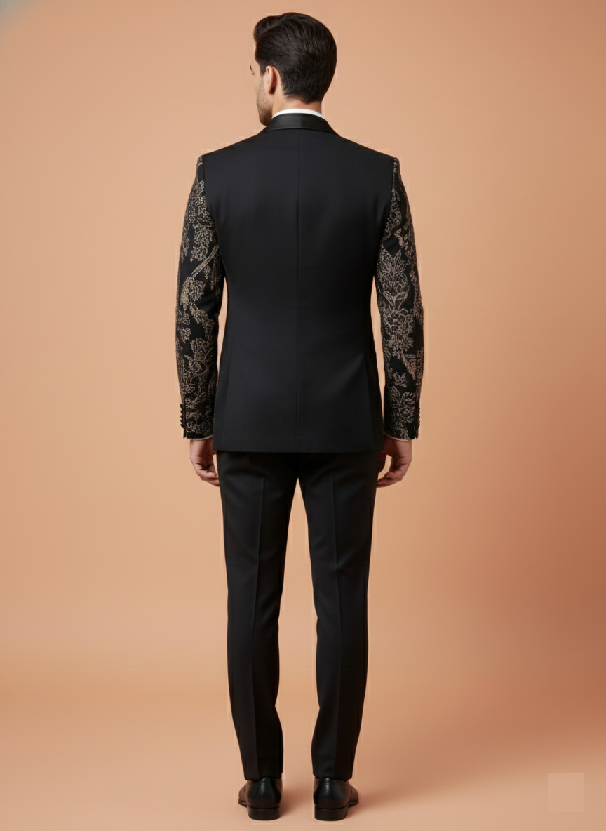 Black Colour Coat Suit(ME-MSUI_STX 101)
