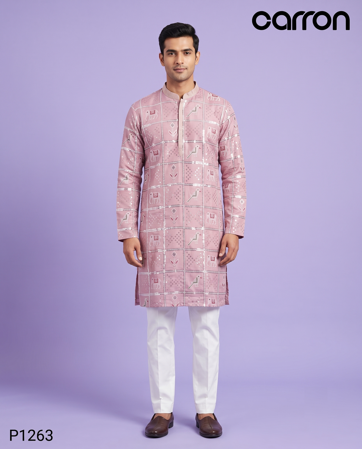 Onion Pink Colour Kurta Set(ME-MKUS_P 1263)