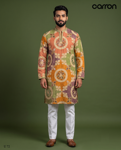 Multi Print Kurta Set(ME-MKUS_U 72)
