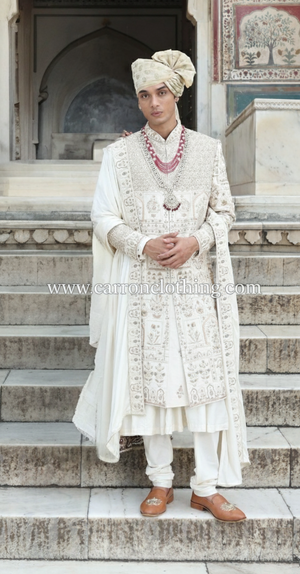 Ivory Colour Sherwani(ME-MSRW_YUS YDL)