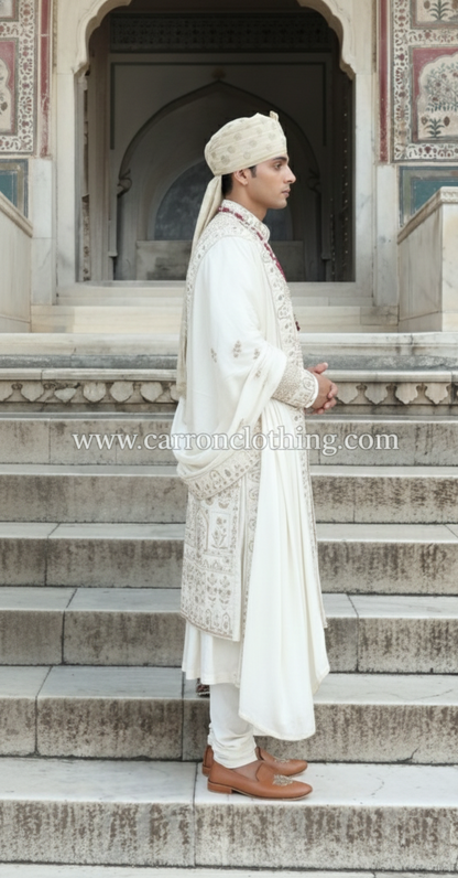 Ivory Colour Sherwani(ME-MSRW_YUS YDL)