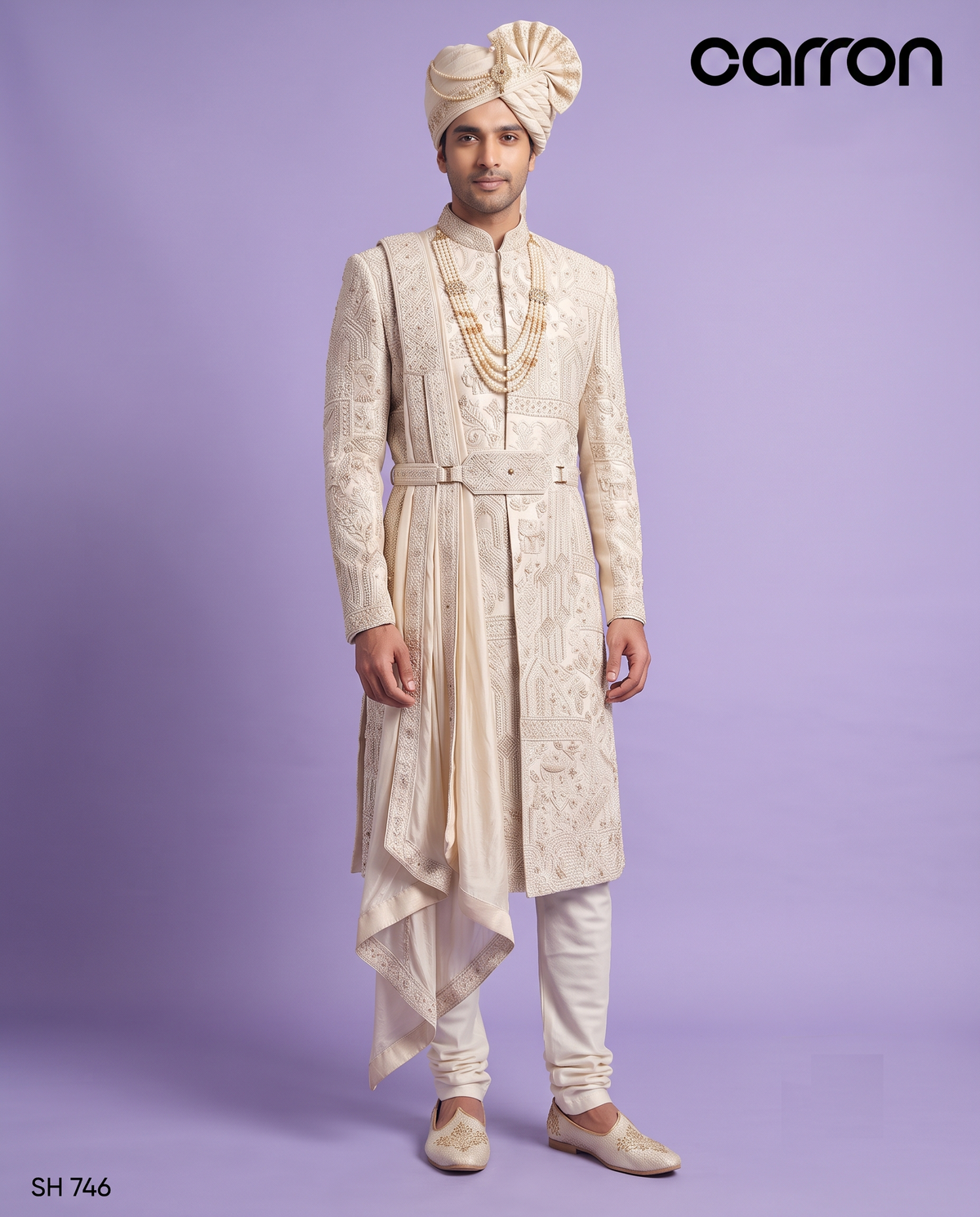 Cream Colour Sherwani(ME-MSRW_SH 746)