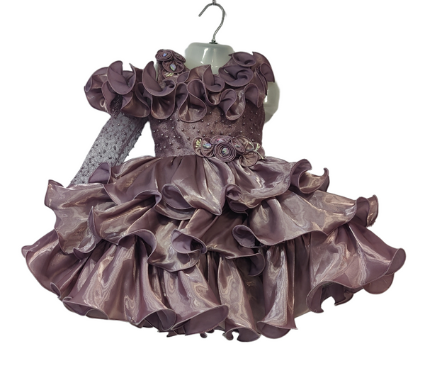 Wine Colour Party Frock(GE-GFRP_426)