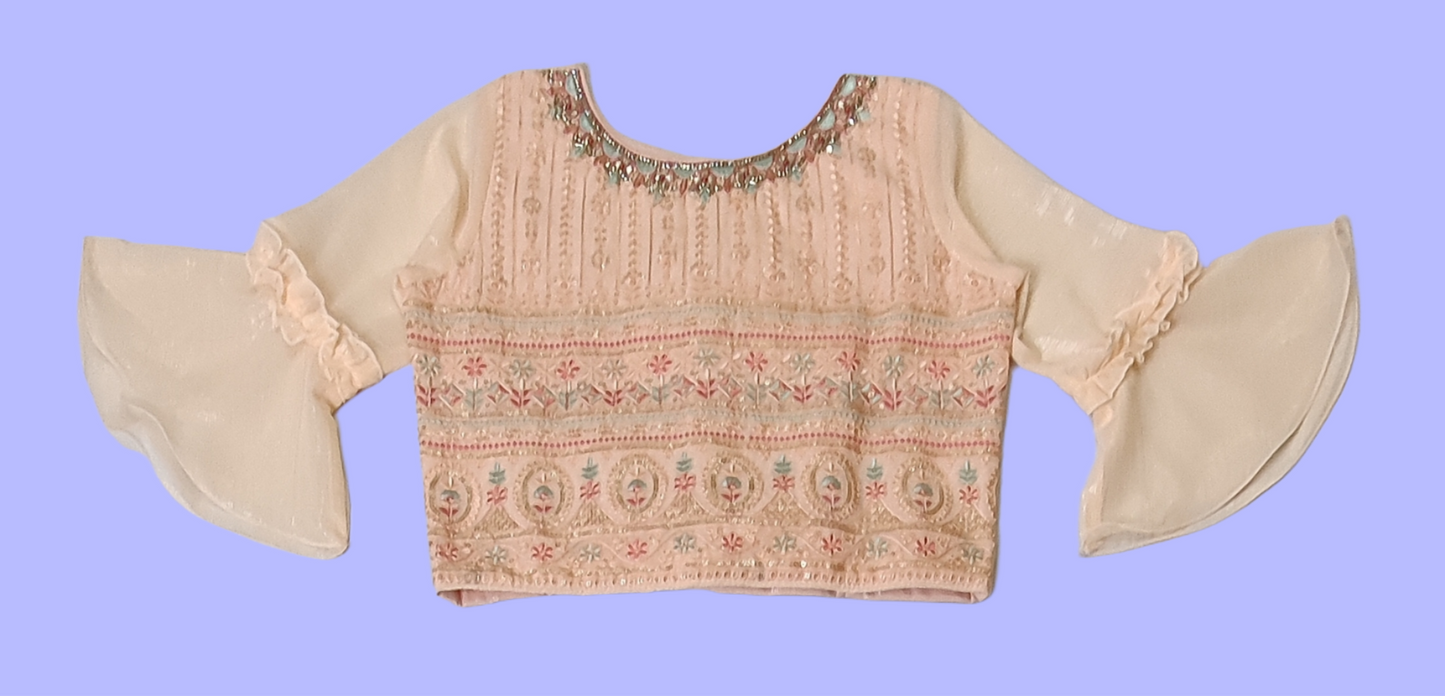 Peach Colour Ghaghra Choli (GE-GGHC_9235)