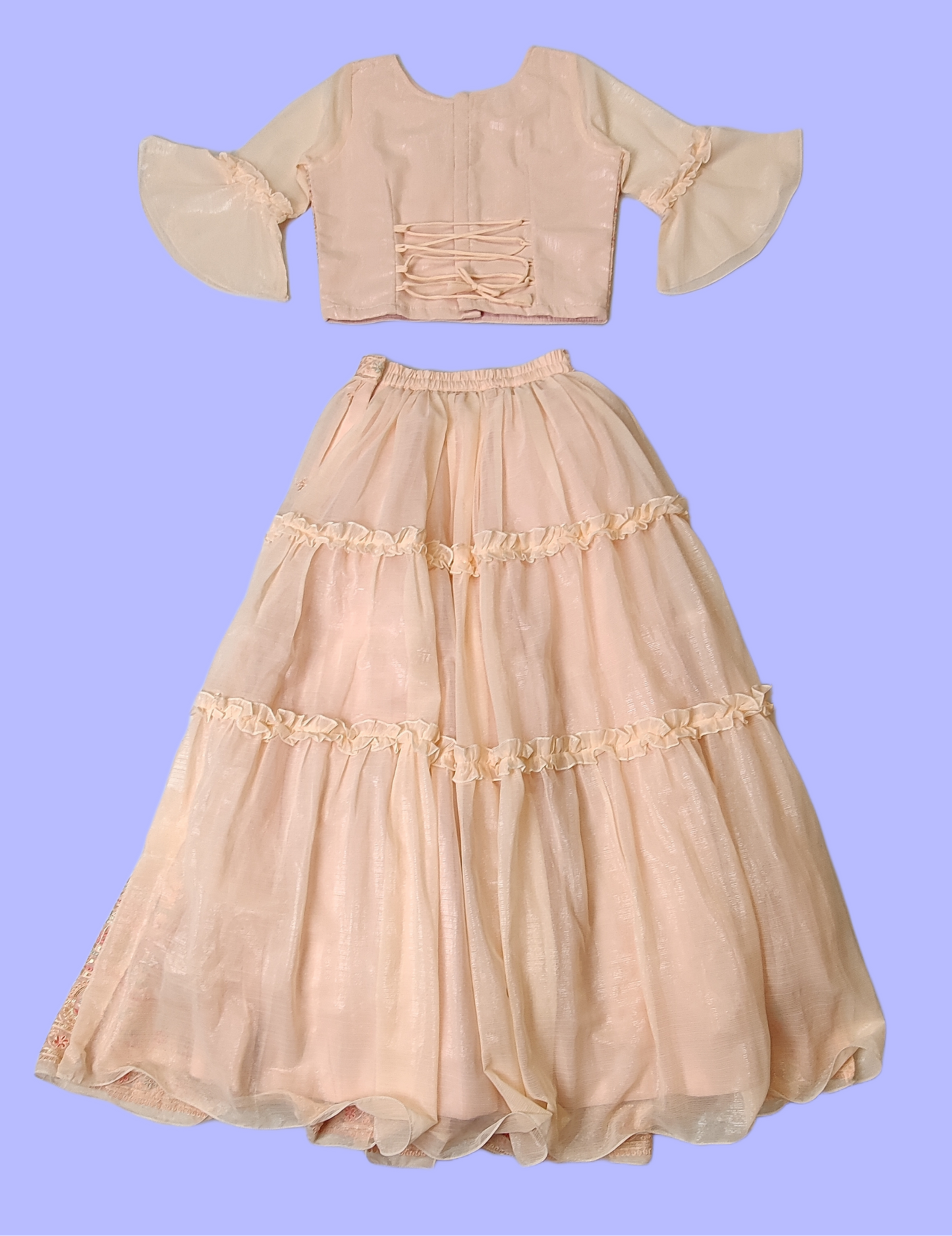 Peach Colour Ghaghra Choli (GE-GGHC_9235)