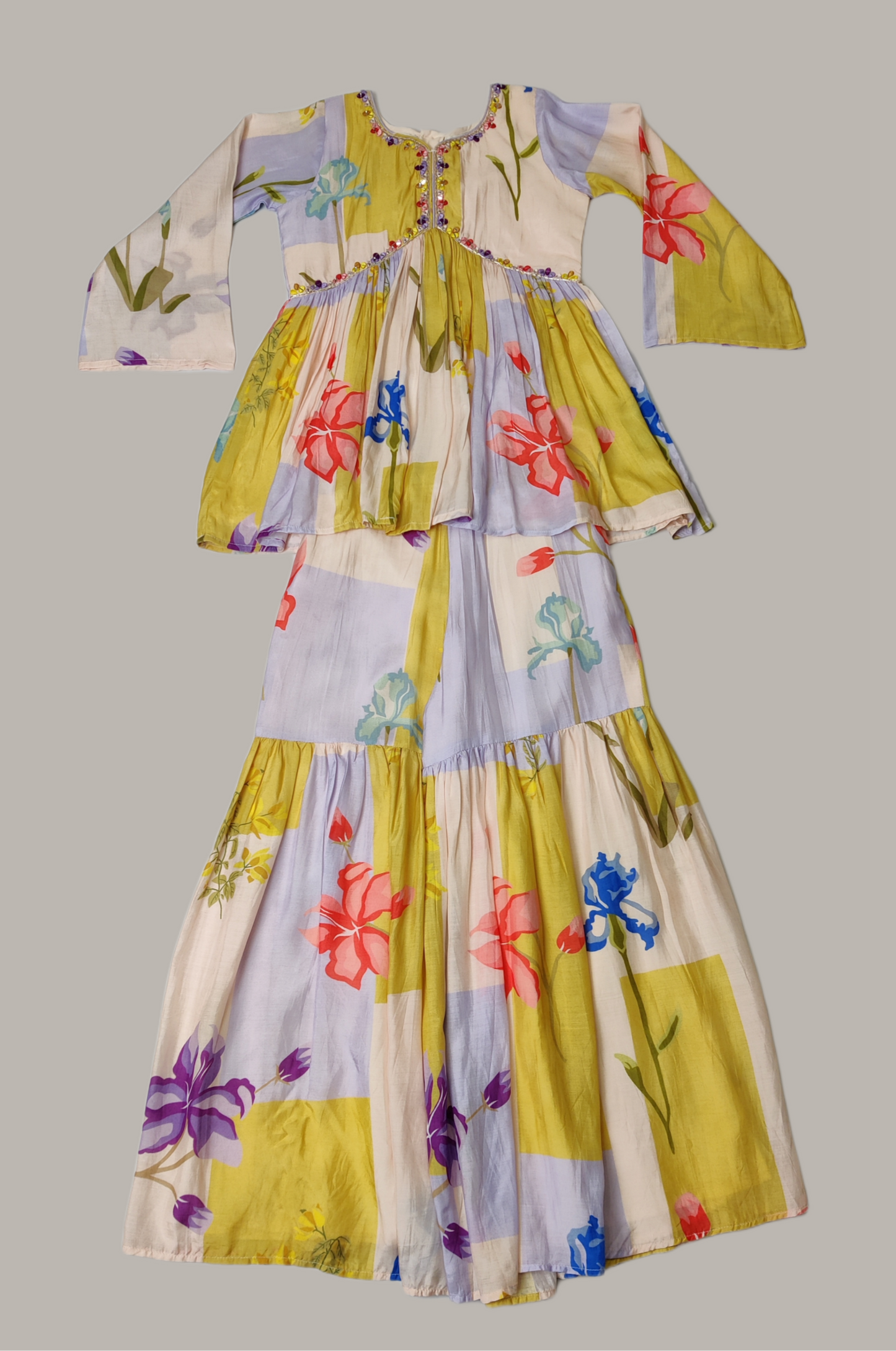 Yellow Colour Ghaghra Set(GE-GGHS_4552)