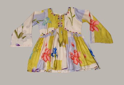 Yellow Colour Ghaghra Set(GE-GGHS_4552)