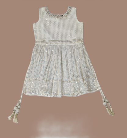 Cream Colour Gharara Set(GE-GGHC_1584)
