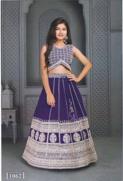 Purple Colour Ghaghra Choli(GE-GGHC_1062)